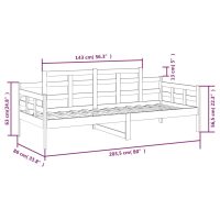 vidaXL Dagbädd vit 80x200 cm massiv furu - Bild 9