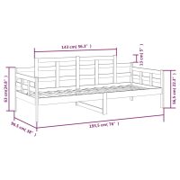 vidaXL Dagbädd vit massiv furu 90x190 cm - Bild 9