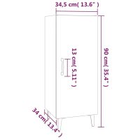 vidaXL Skåp vit högglans 34,5x34x90 cm konstruerat trä - Bild 10