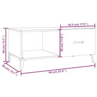 vidaXL Soffbord betonggrå 90x50x40 cm konstruerat trä - Bild 11