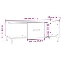 vidaXL Soffbord vit 102x50x40 cm konstruerat trä - Bild 8