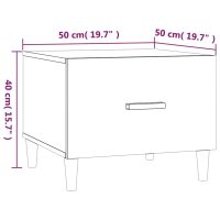 vidaXL Soffbord vit 50x50x40 cm konstruerat trä - Bild 9