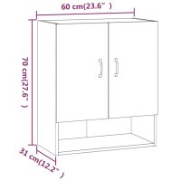 vidaXL Väggskåp vit 60x31x70 cm konstruerat trä - Bild 9