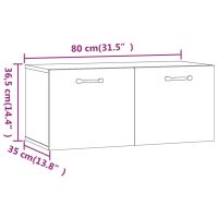 vidaXL Väggskåp betonggrå 80x35x36,5 cm konstruerat trä - Bild 9