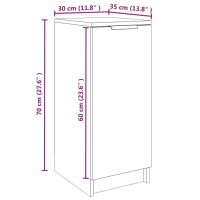 vidaXL Skoställ rökfärgad ek 30x35x70 cm konstruerat trä - Bild 9