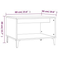 vidaXL Soffbord rökfärgad ek 60x50x40 cm konstruerat trä - Bild 7