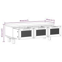 vidaXL Soffbord vit 80x40x30 cm konstruerat trä&massiv furu - Bild 7