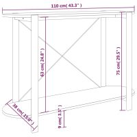 vidaXL Konsolbord svart 110x38x75 cm konstruerat trä - Bild 7