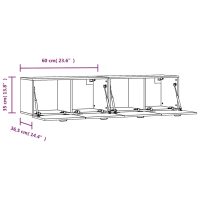 vidaXL Väggskåp 2 st rökfärgad ek 60x36,5x35 cm konstruerat trä - Bild 8