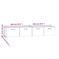 vidaXL Väggskåp 2 st vit 100x36,5x35 cm konstruerat trä - Bild 8