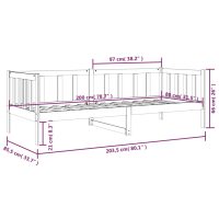 vidaXL Dagbädd 80x200 cm massiv furu - Bild 11