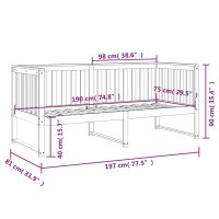 vidaXL Dagbädd honungsbrun 75x190 cm massiv furu - Bild 11