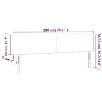 vidaXL Huvudgavlar 2 st ljusgrå 100x5x78/88 cm tyg - Bild 8