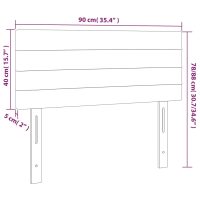 vidaXL Sänggavel mörkblå 90x5x78/88 cm sammet - Bild 8