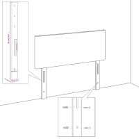 vidaXL Huvudgavlar 2 st mörkgrå 72x7x78/88 cm tyg - Bild 5