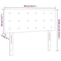 vidaXL Sänggavel svart 90x5x78/88 cm tyg - Bild 8