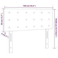 vidaXL Sänggavel mörkbrun 100 x 5 x 78/88 cm tyg - Bild 8