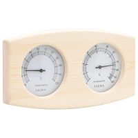 vidaXL 2-i-1 Bastutermometer & hygrometer sandur set massiv furu - Bild 2