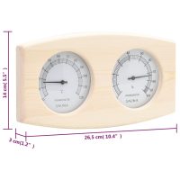 vidaXL 2-i-1 Bastutermometer & hygrometer sandur set massiv furu - Bild 11