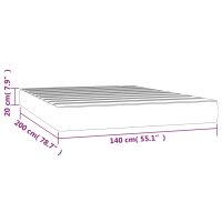 vidaXL Pocketresårmadrass vit 140x200x20 cm konstläder - Bild 7