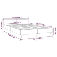 vidaXL Sängram med huvudgavel svart 120x200 cm tyg - Bild 9