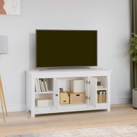 vidaXL Tv-bänk vit 103x36,5x52 cm massiv furu - Bild 6