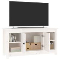 vidaXL Tv-bänk vit 103x36,5x52 cm massiv furu - Bild 7