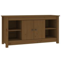 vidaXL Tv-bänk honungsbrun 103x36,5x52 cm massiv furu - Bild 2