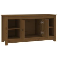 vidaXL Tv-bänk honungsbrun 103x36,5x52 cm massiv furu - Bild 4