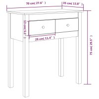 vidaXL Konsolbord vit 70x35x75 cm massiv furu - Bild 10