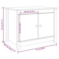 vidaXL Soffbord 71x49x55 cm massiv furu - Bild 11