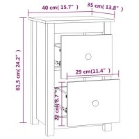 vidaXL Sängbord 2 st honungsbrun 40x35x61,5 cm massiv furu - Bild 11