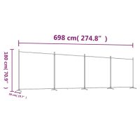 vidaXL Rumsavdelare 4 paneler antracit 698x180 cm tyg - Bild 8