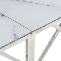 vidaXL Konsolbord silver rostfritt stål och härdat glas - Bild 5