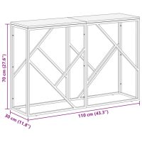 vidaXL Konsolbord silver rostfritt stål och massivt återvunnet trä - Bild 9