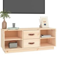 vidaXL Tv-bänk 100x34x40 cm massiv furu - Bild 4