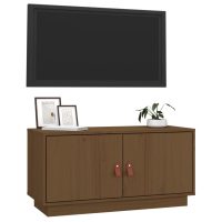 vidaXL Tv-bänk honungsbrun 80x34x40 cm massiv furu - Bild 4