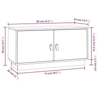 vidaXL Tv-bänk honungsbrun 80x34x40 cm massiv furu - Bild 10