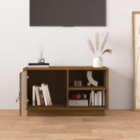 vidaXL Tv-bänk honungsbrun 70x34x40 cm massiv furu - Bild 3