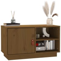 vidaXL Tv-bänk honungsbrun 70x34x40 cm massiv furu - Bild 4