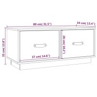 vidaXL Tv-bänk svart 80x34x35 cm massiv furu - Bild 10