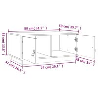 vidaXL Soffbord 80x50x35 cm massiv furu - Bild 10