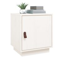 vidaXL Sängbord 2 st vit 40x34x45 cm massivt furuträ - Bild 4