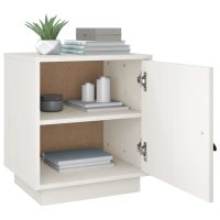 vidaXL Sängbord 2 st vit 40x34x45 cm massivt furuträ - Bild 5