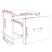 vidaXL Sängbord 2 st honungsbrun 40x34x35 cm massiv furu - Bild 9