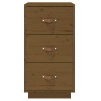 vidaXL Sängbord honungsbrun 40x40x75 cm massiv furu - Bild 5