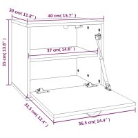 vidaXL Väggskåp honungsbrun 40x30x35 cm massiv furu - Bild 11