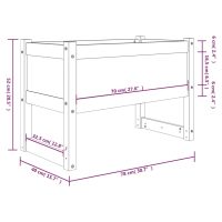 vidaXL Odlingslåda Svart 78x40x52 cm massiv furu - Bild 7