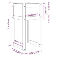 vidaXL Odlingslådor 2 st 40x40x81 cm massiv furu - Bild 8