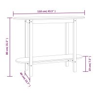 vidaXL Konsolbord svart 110x40x80 cm massiv furu - Bild 8